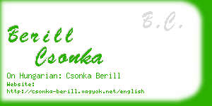 berill csonka business card